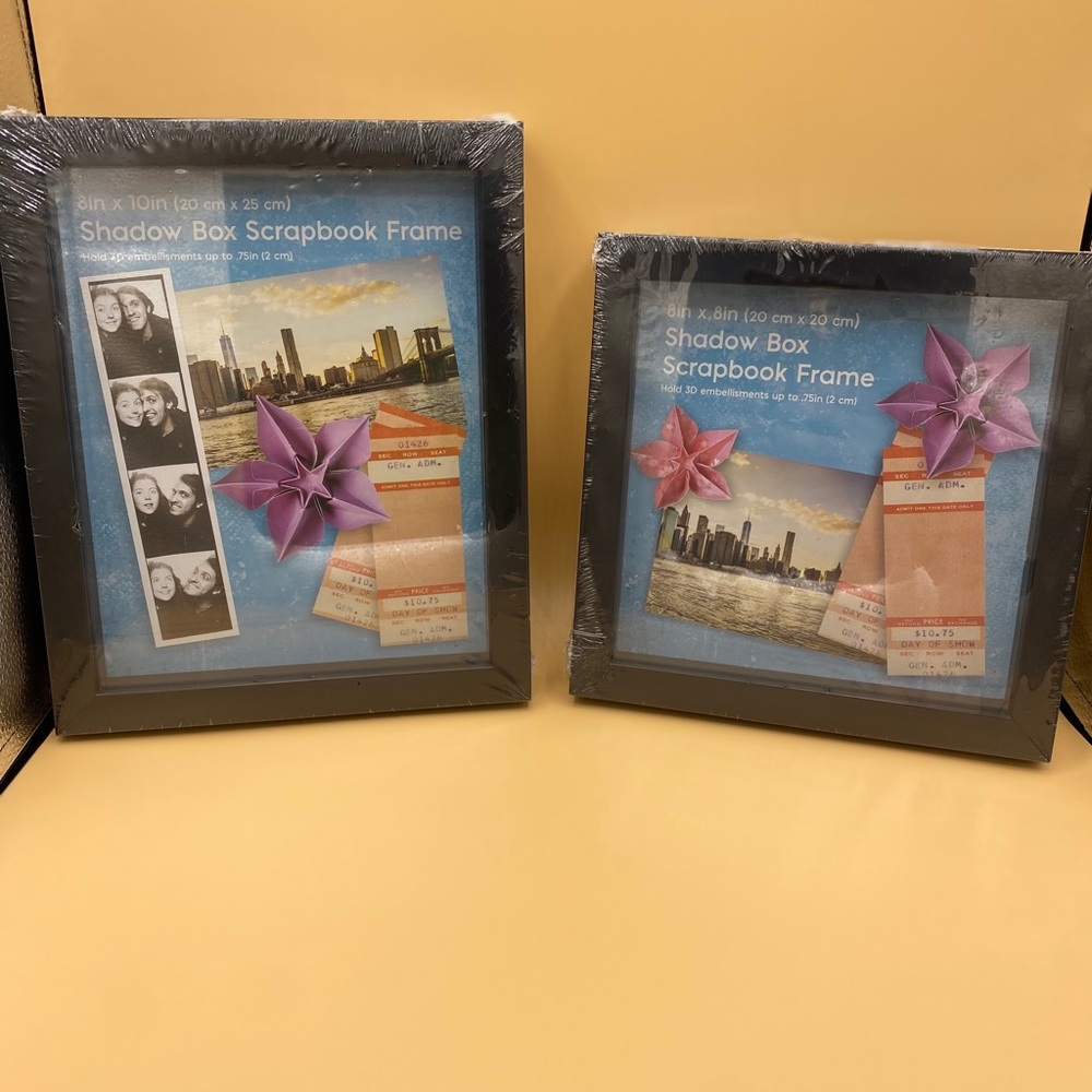 Two Brand New Shadow Box Scrapbook Frame